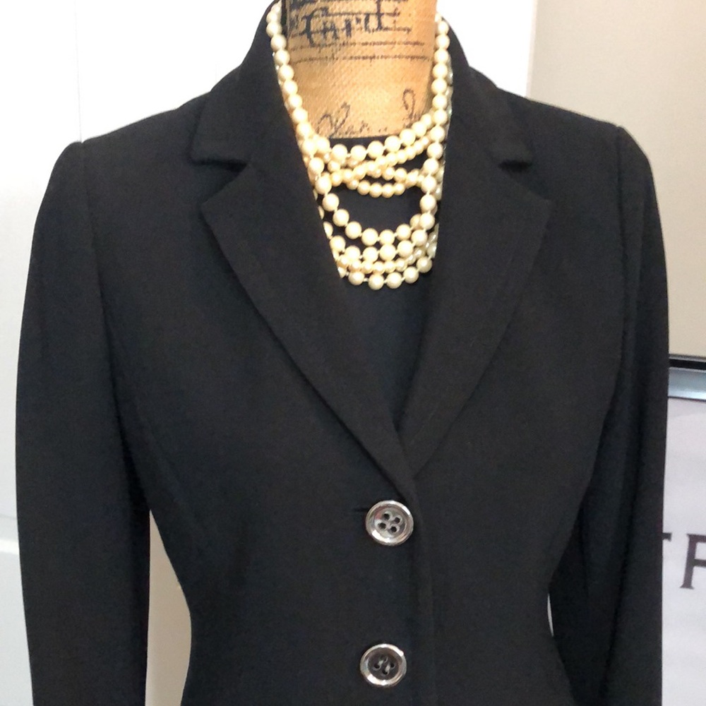 WORTH NEW YORK • Classic Black Blazer with Silver Button Detail - Picture 4 of 16